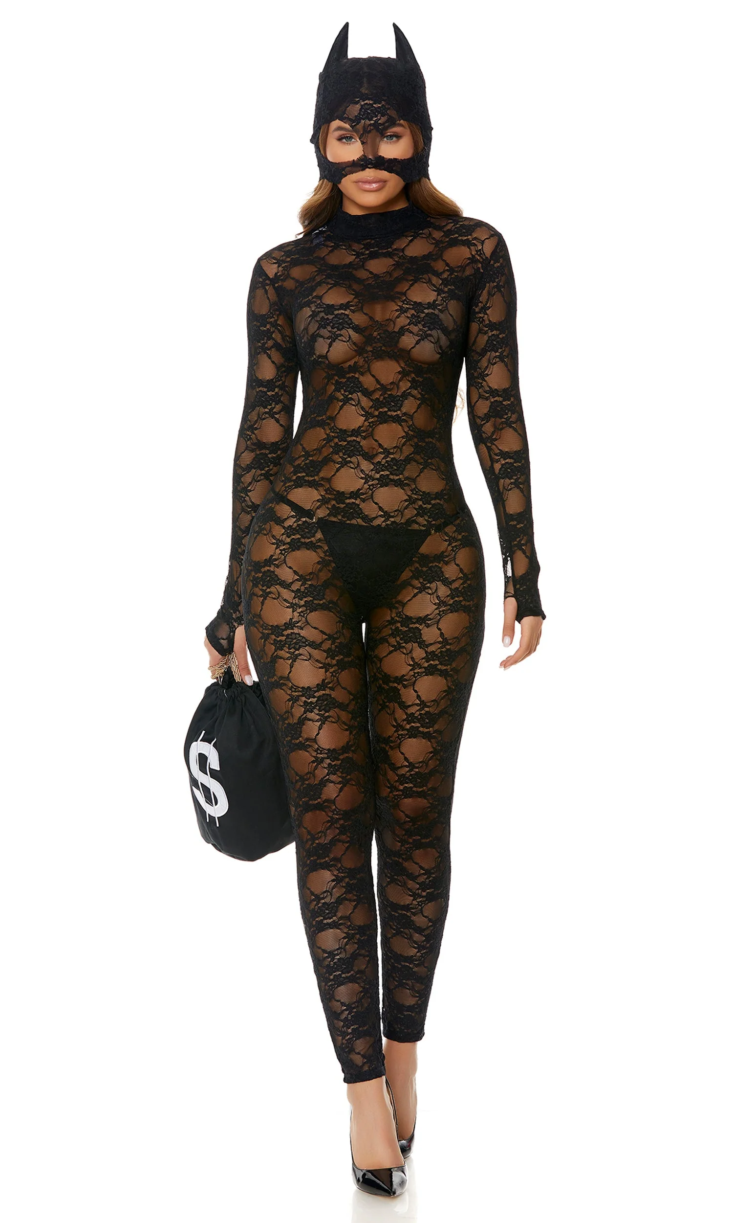 About My Money 3-Piece Women's Sexy Cat Burglar Costume - Image 6
