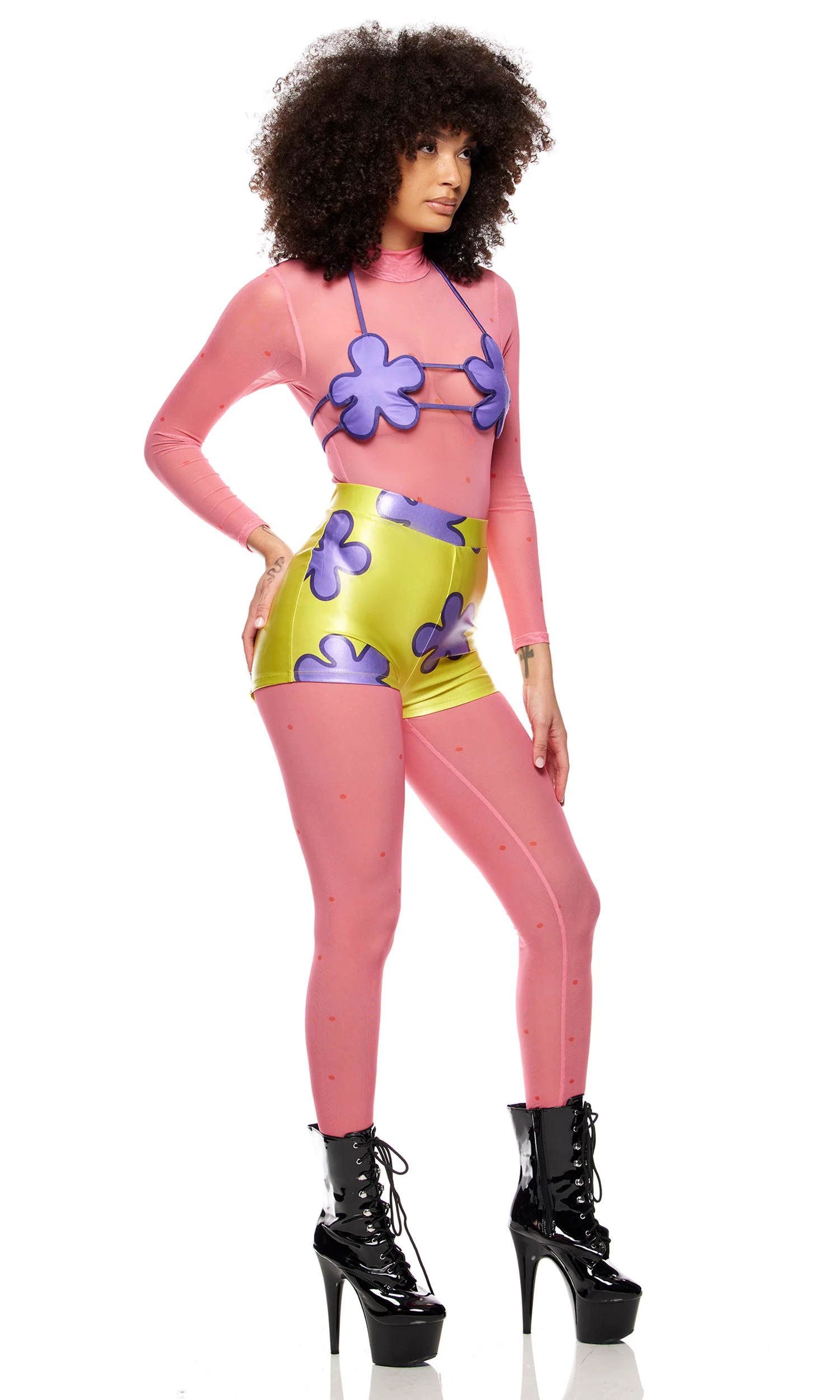 Bikini Bottom 5-Piece Women's Cartoon Character Costume - Image 4