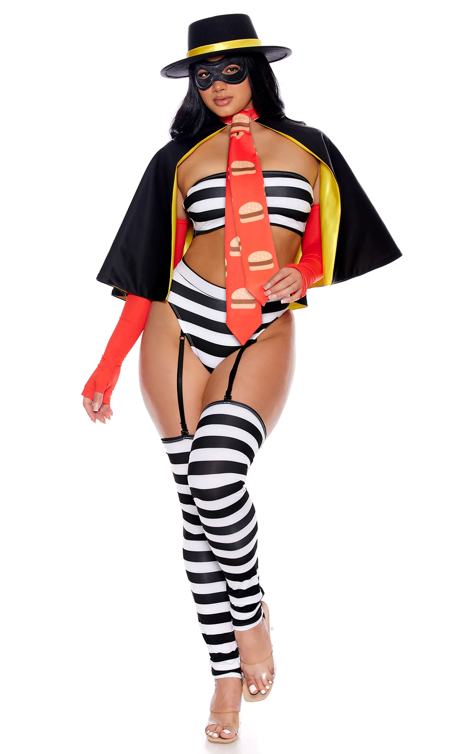 Burger Bandit 6-Piece Women's Sexy Character Costume - Image 3