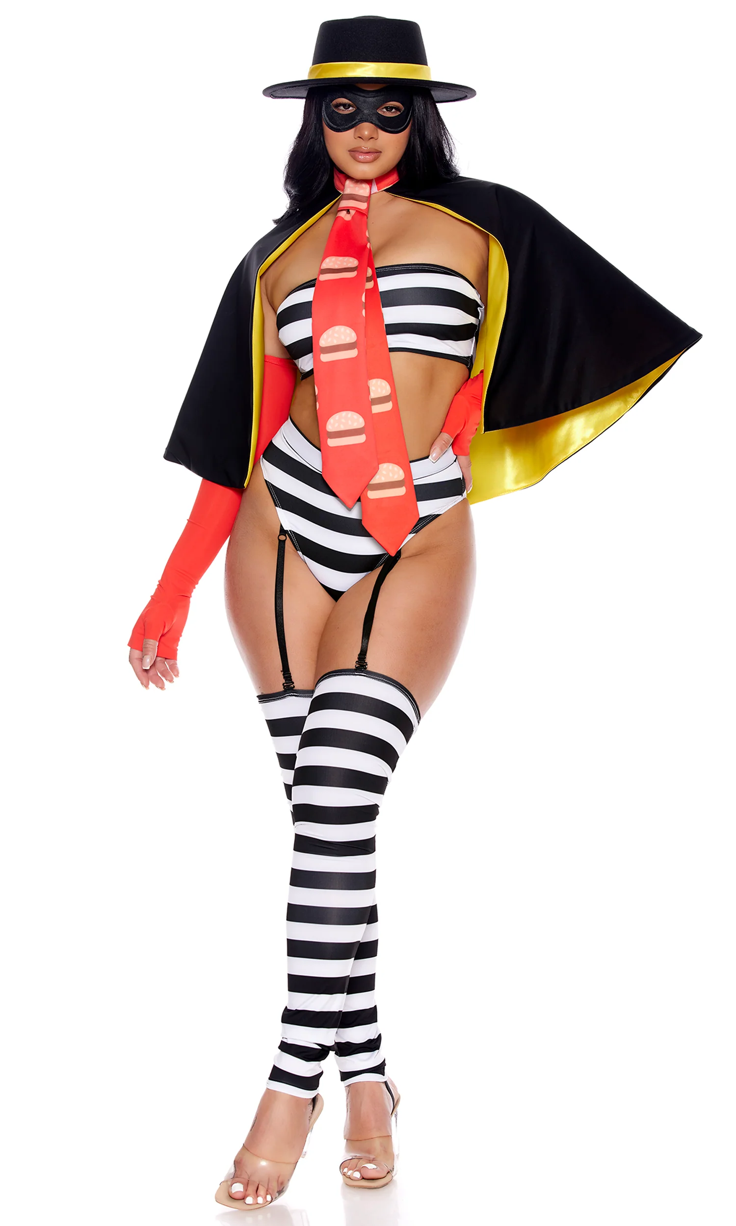 Burger Bandit 6-Piece Women's Sexy Character Costume - Image 4