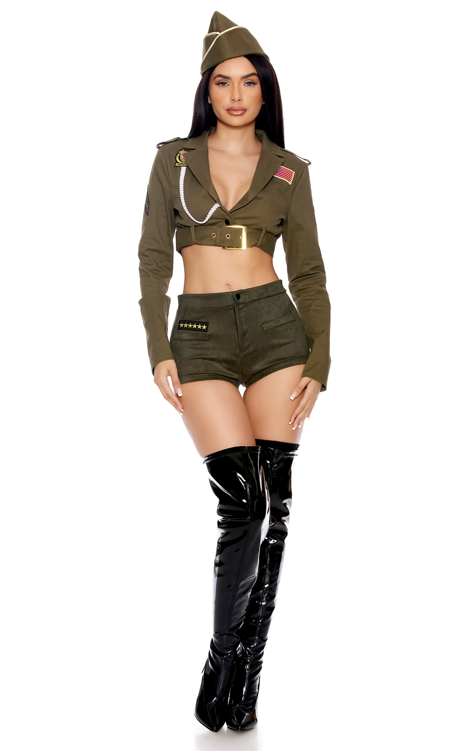 Command Attention 3-Piece Women's Sexy Military Costume - Image 3