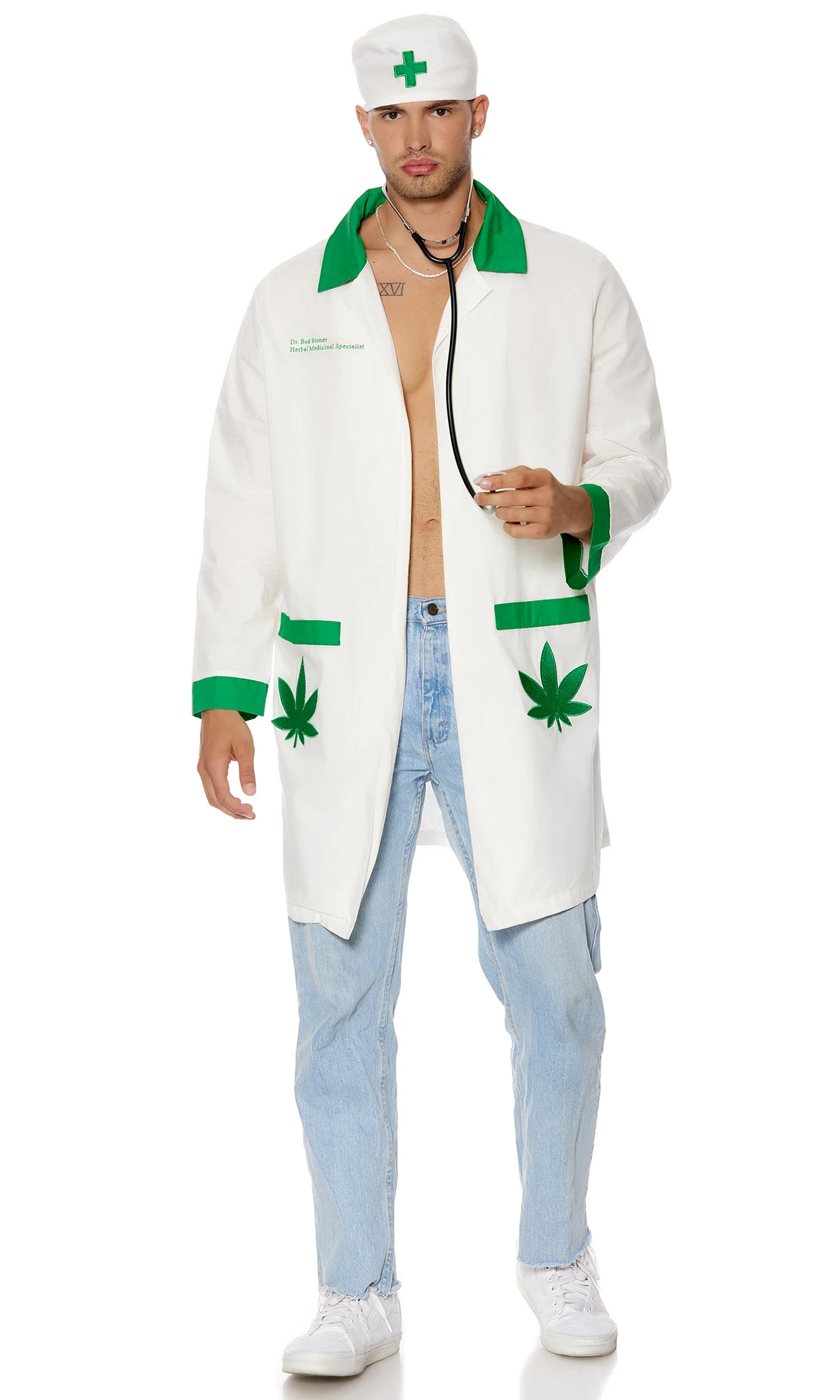 Dr. Bud Stoner 3-Piece Men's Doctor Costume - Image 3