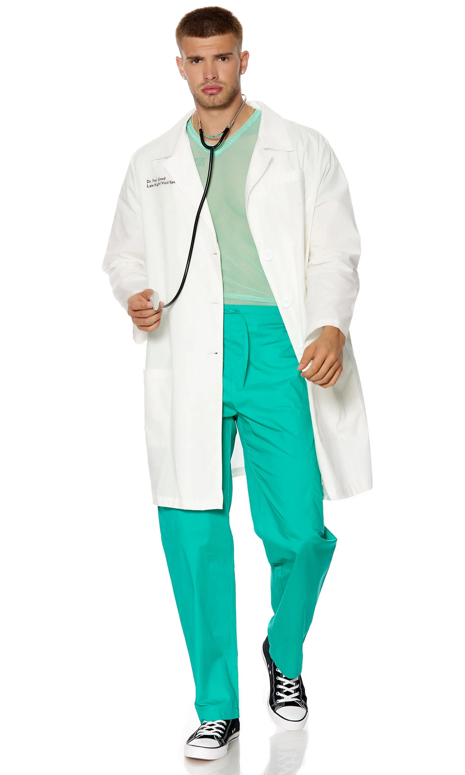 Dr. Feel Good 4-Piece Men's Doctor Costume - Image 3