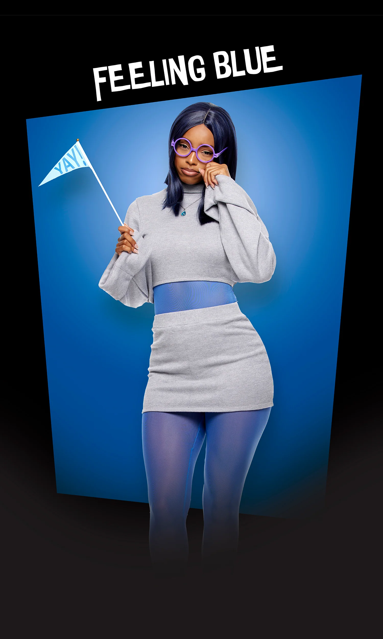 Feeling Blue 8-Piece Women's Movie Character Costume - Image 4
