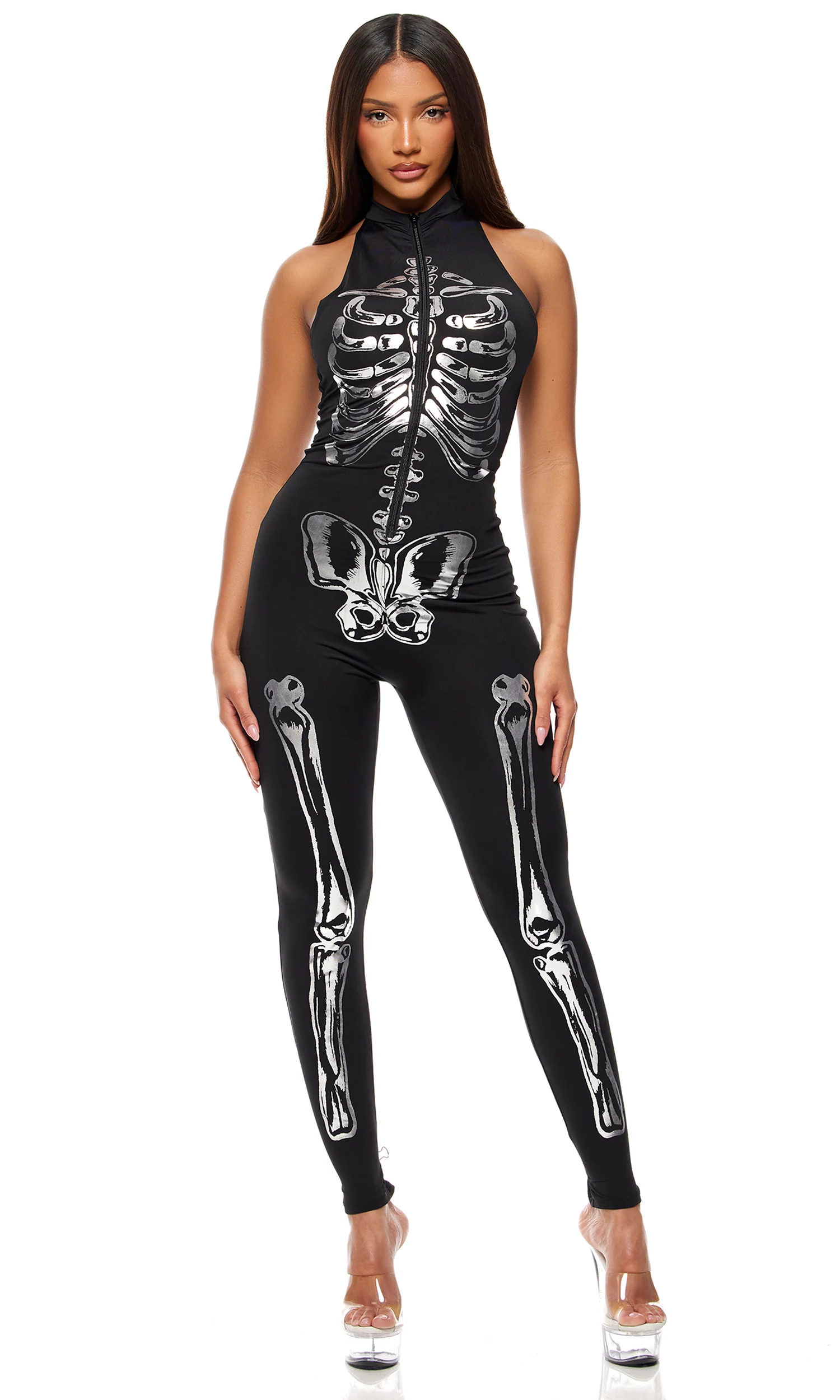 Flashy On The Inside Sexy Skeleton Costume - Image 4