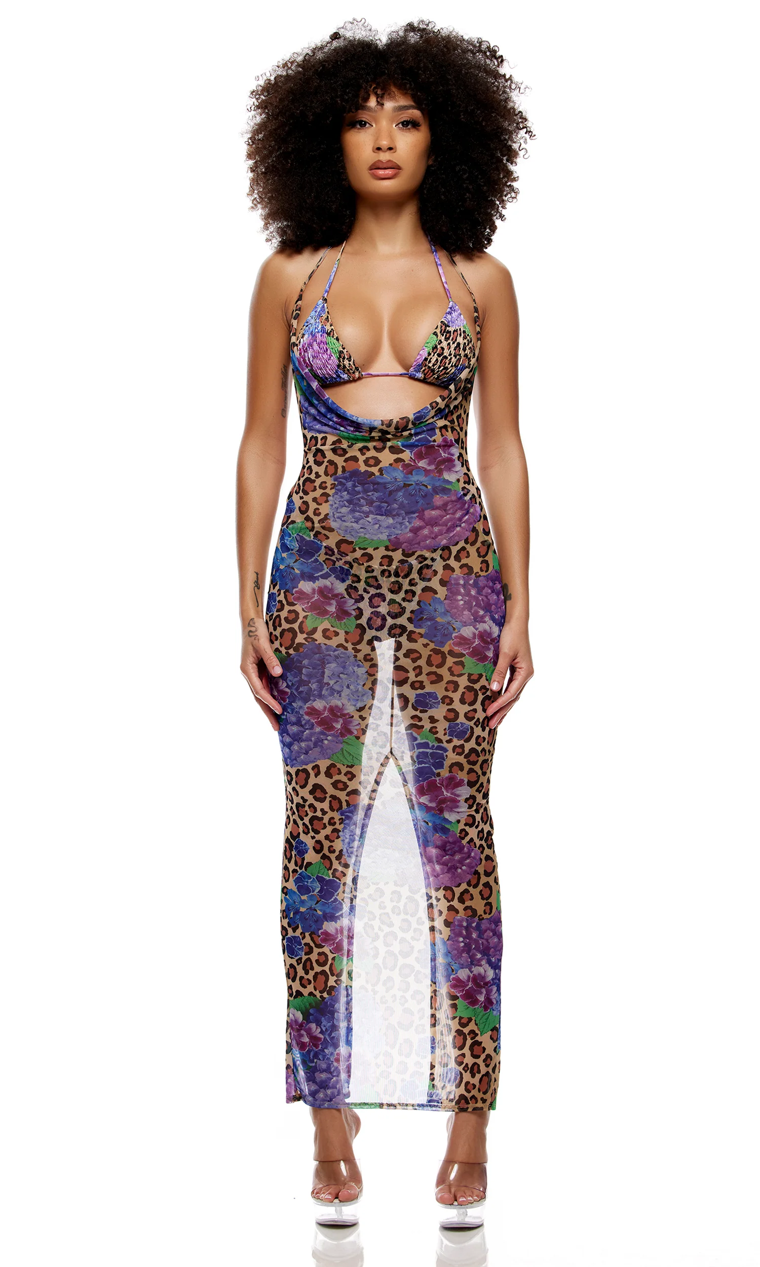 Positano Bikini Set - Cheetah Blue - Image 4