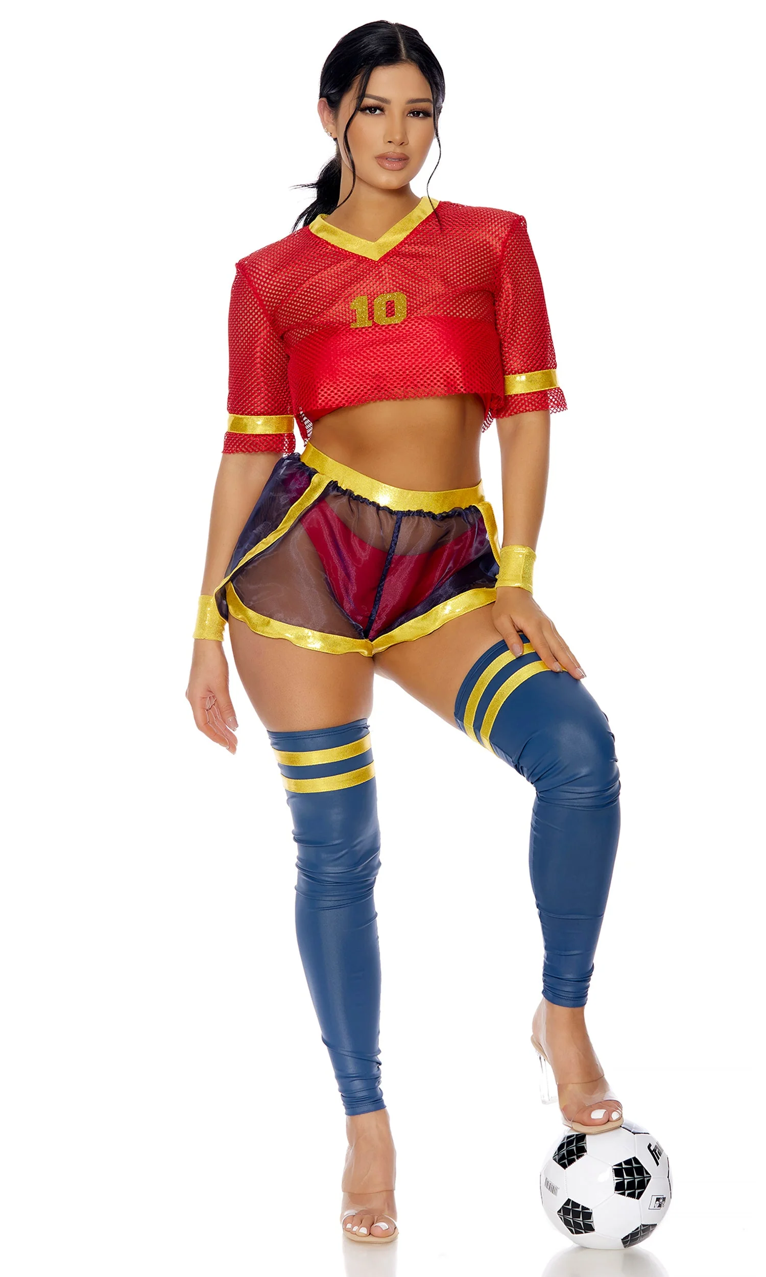 Goals 7-Piece Women's Sexy Soccer Player Costume - Image 4