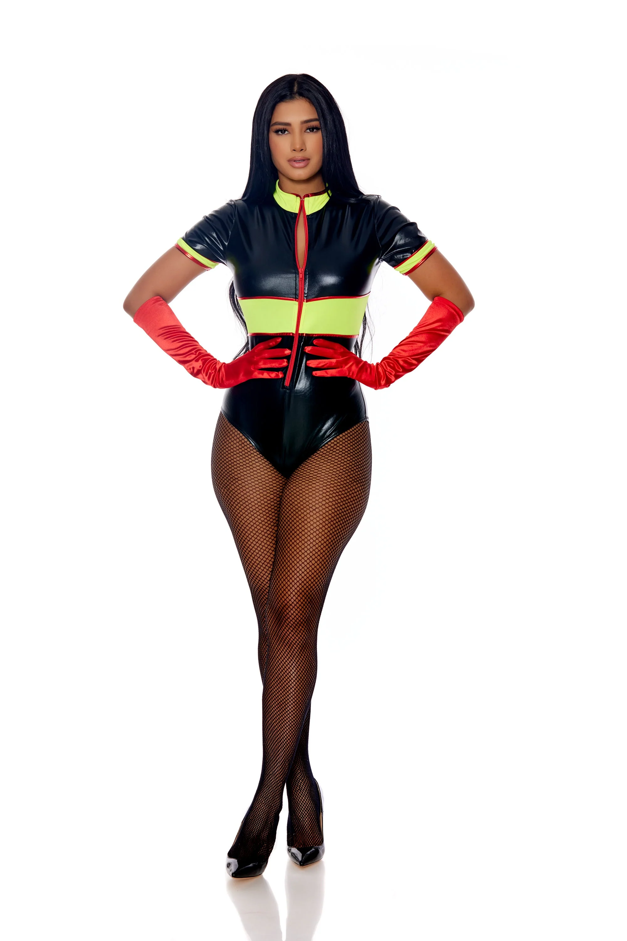 Hot Spot 2-Piece Women's Sexy Firefighter Costume - Image 4