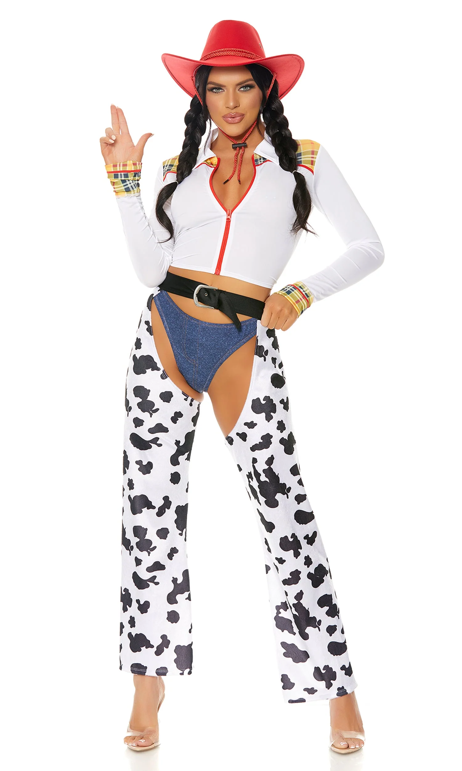 Keep It Light 3-Piece Women's Sexy Cowgirl Costume - Image 5