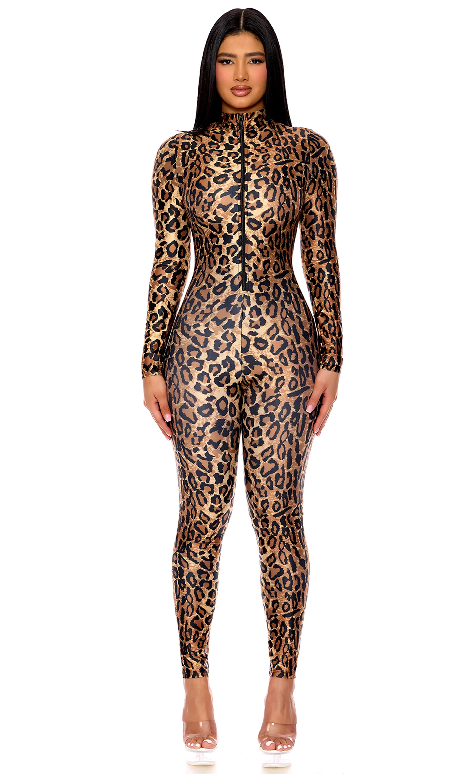 Leopard Zipfront Jumpsuit - Image 6