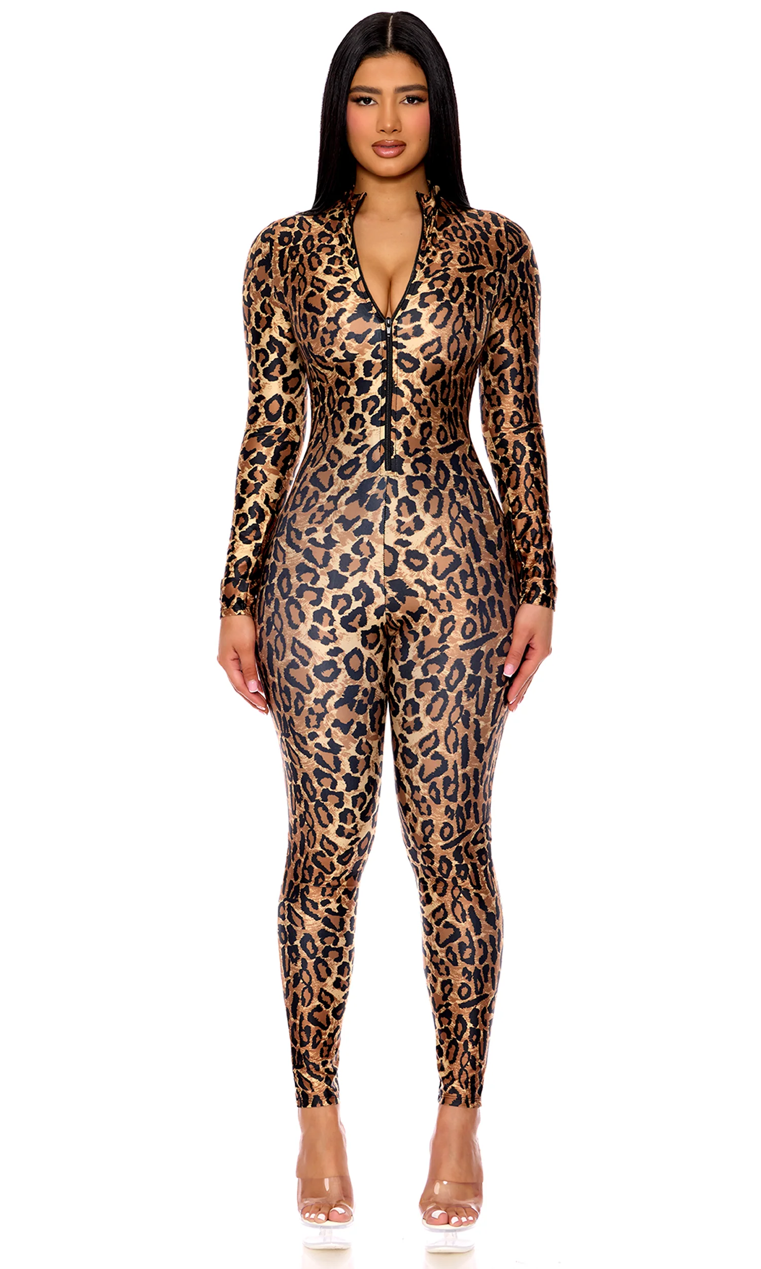 Leopard Zipfront Jumpsuit - Image 7