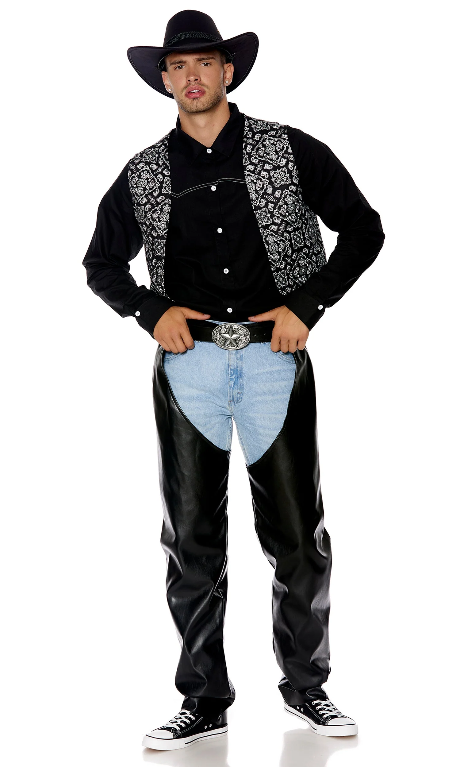 Lets Ride 4-Piece Men's Cowboy Costume - Image 4