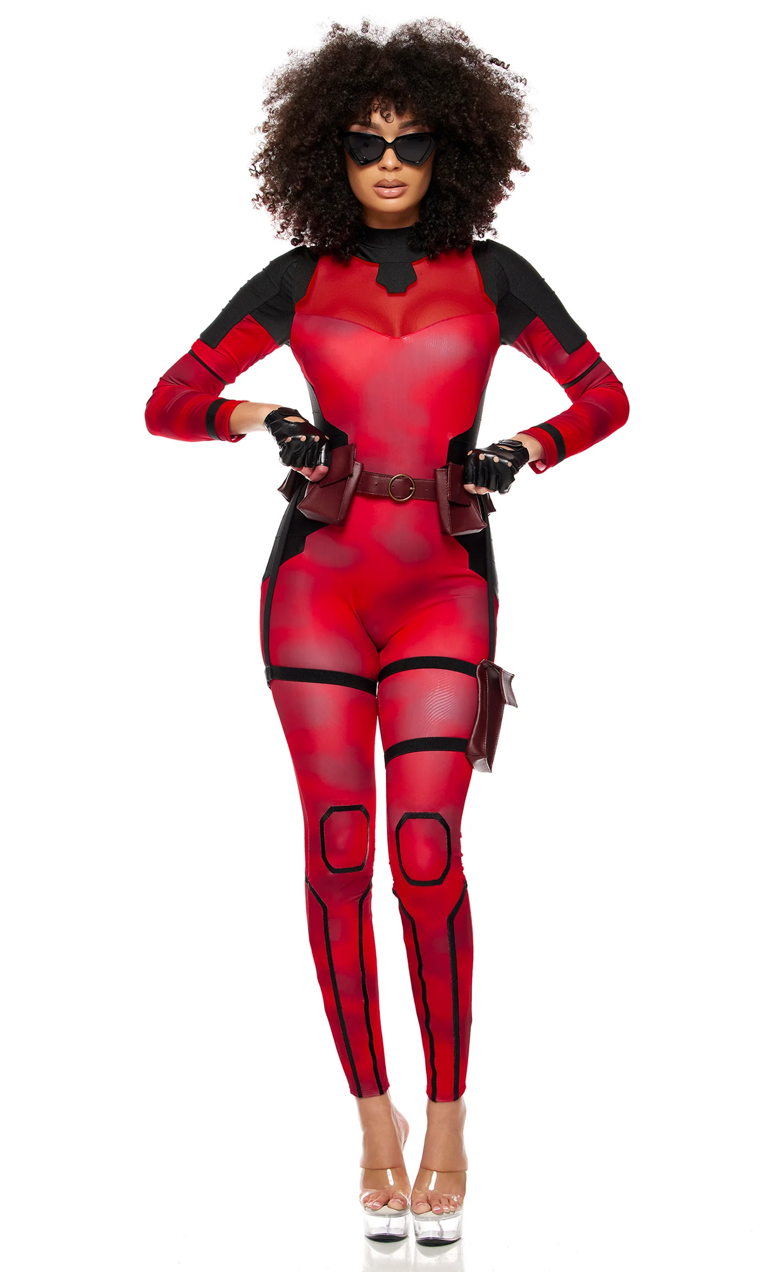 No Hero 5-Piece Women's Comic Book Character Costume - Image 3