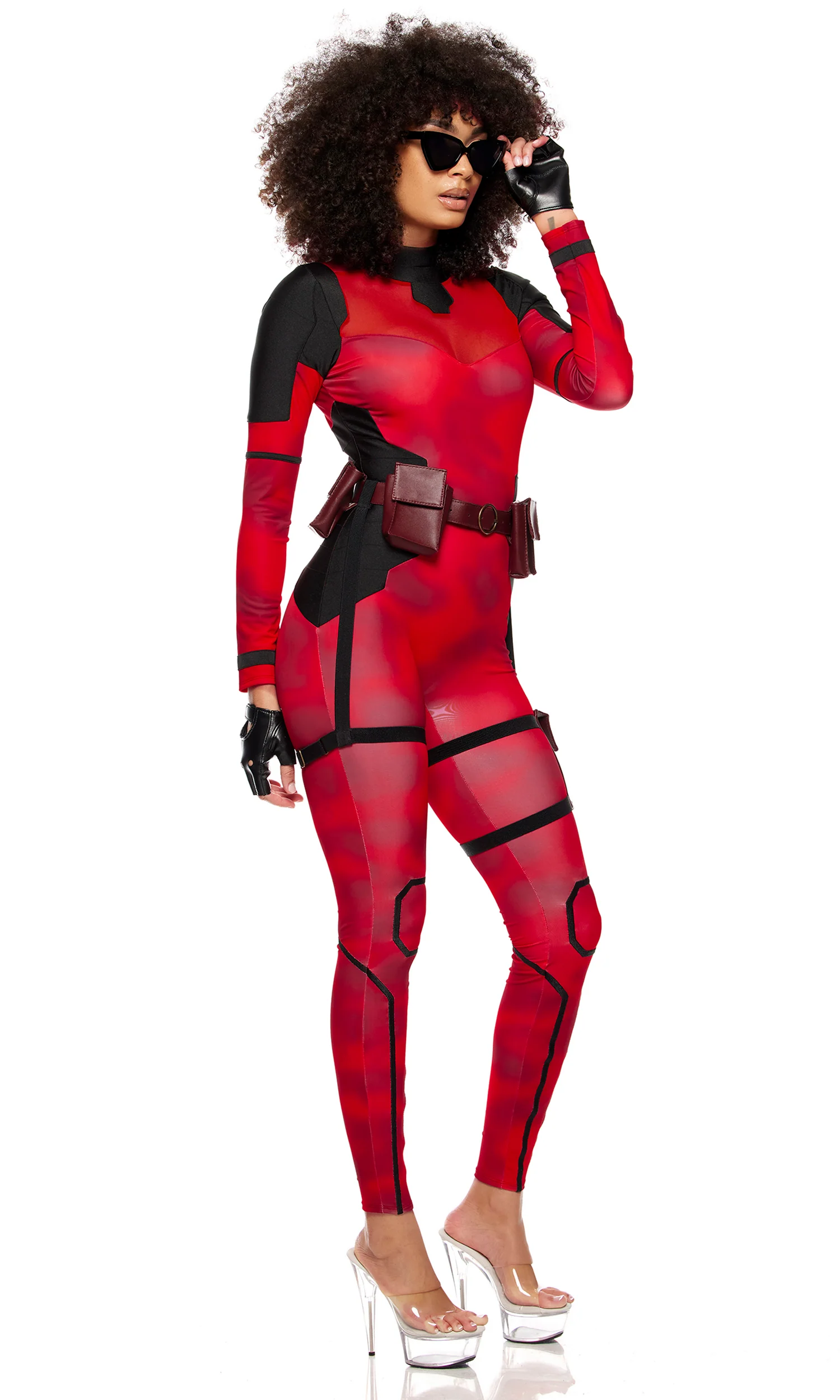 No Hero 5-Piece Women's Comic Book Character Costume - Image 4