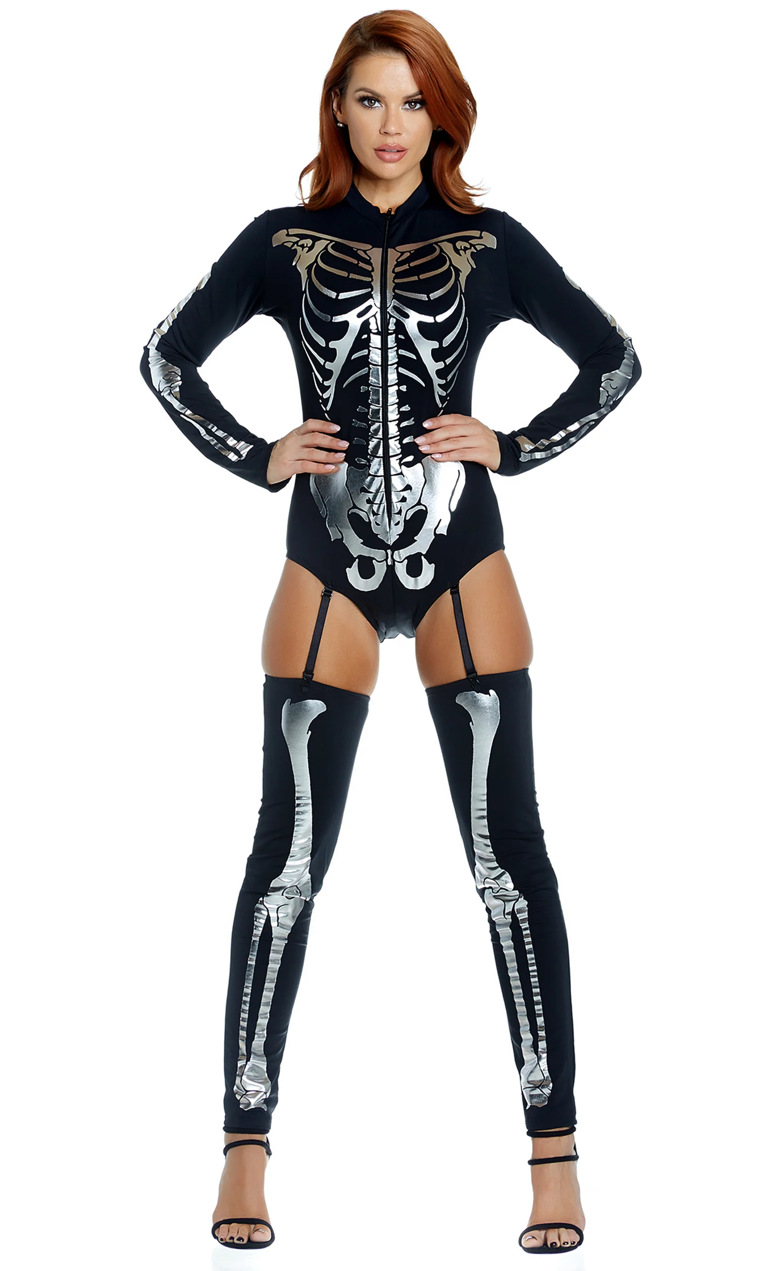Pick A Bone 2-Piece Women's Sexy Skeleton Costume - Image 3