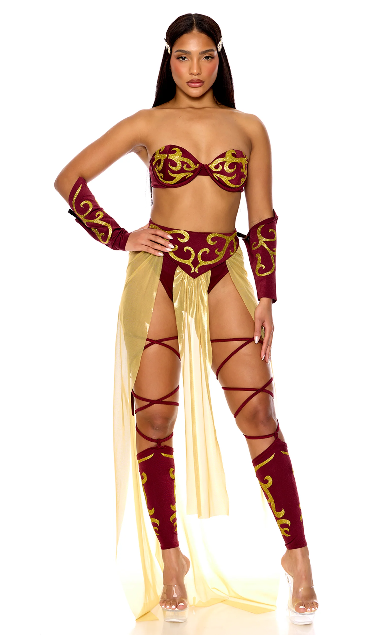 Roman Empire 6-Piece Women's Gladiator Costume - Image 4