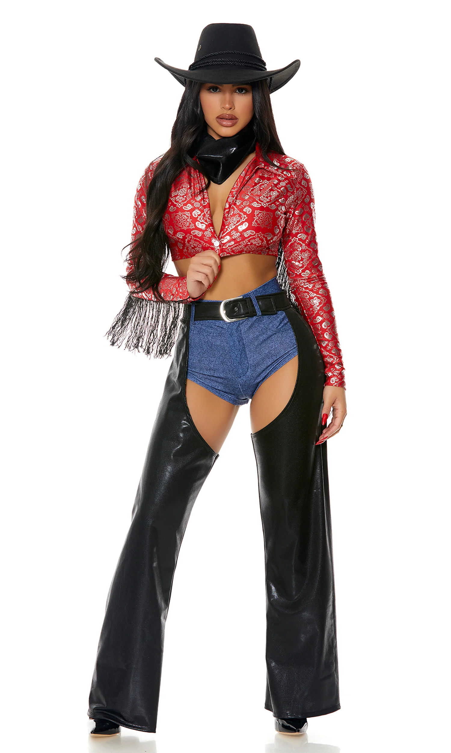 Saddle Up 4-Piece Women's Sexy Cowgirl Costume - Image 5