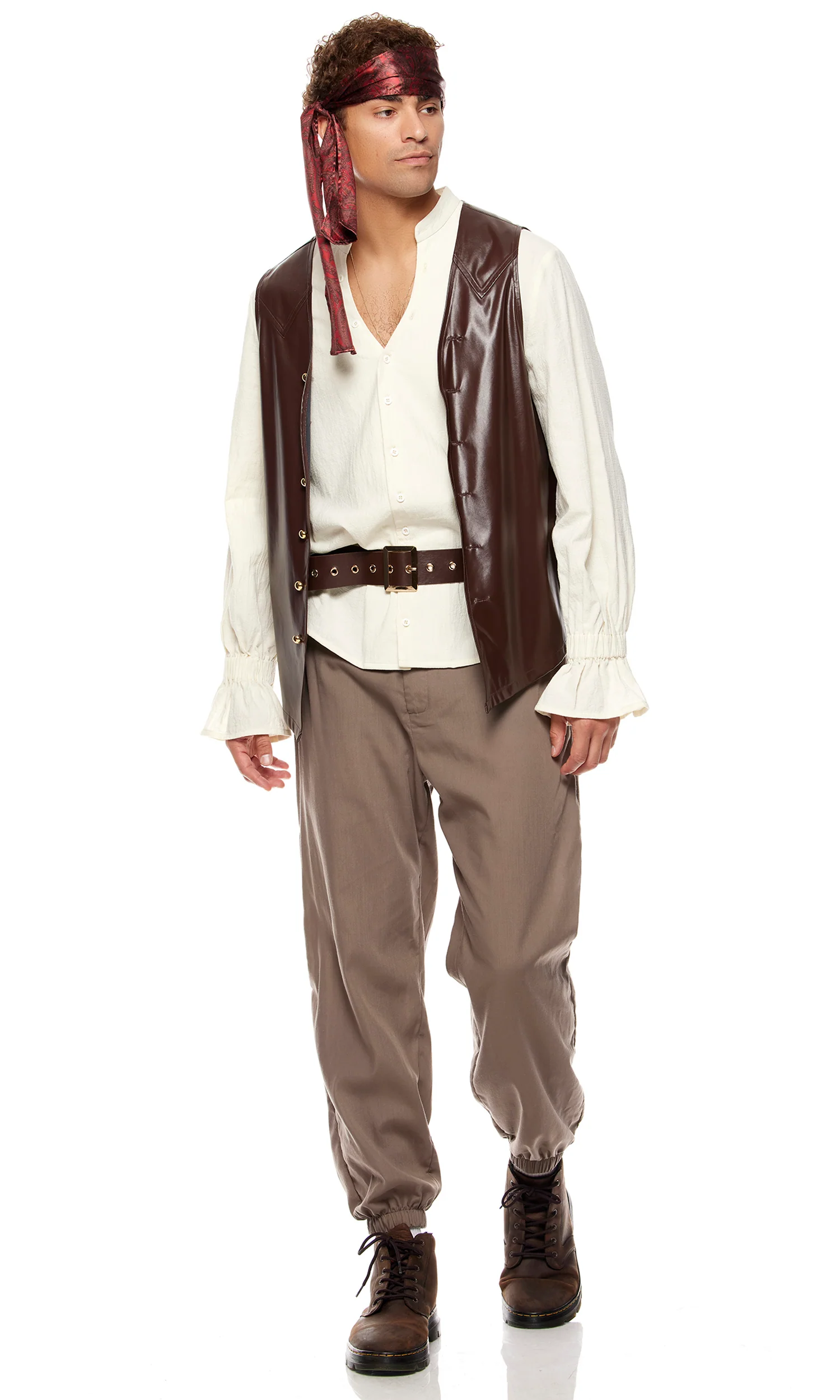 Sailing Seas 6-Piece Men's Pirate Costume - Image 4