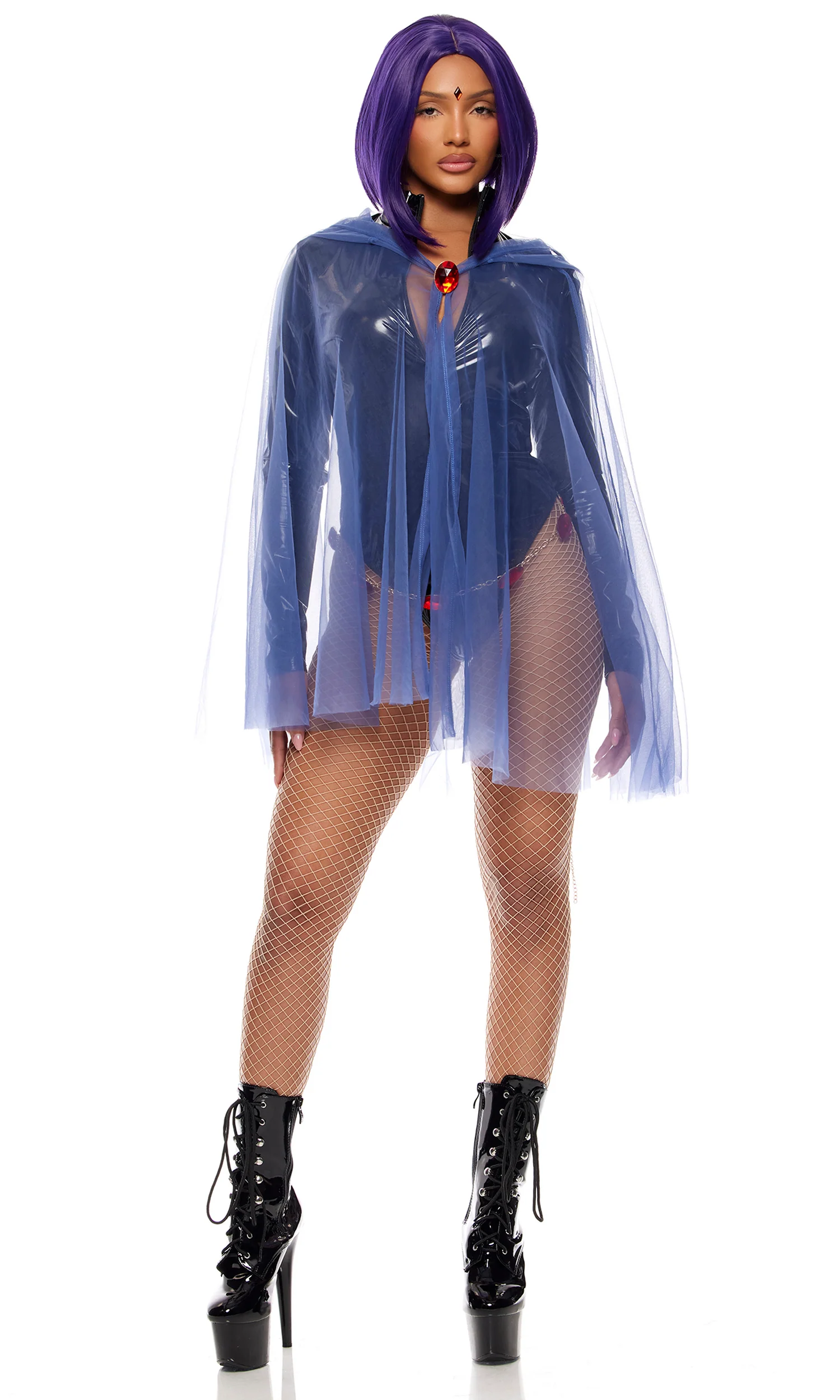 Shadow Hero 4-Piece Women's Comic Book Character Costume - Image 6