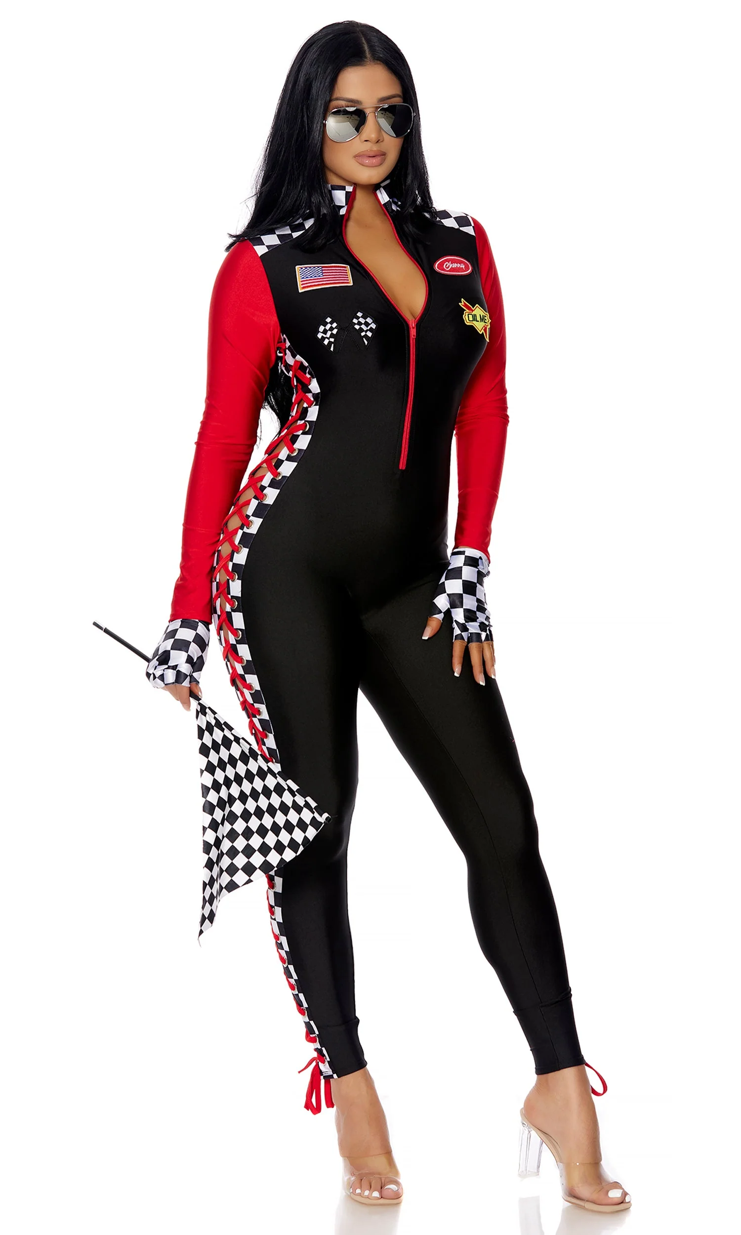 Shift Gears 3-Piece Women's Sexy Racer Costume - Image 4