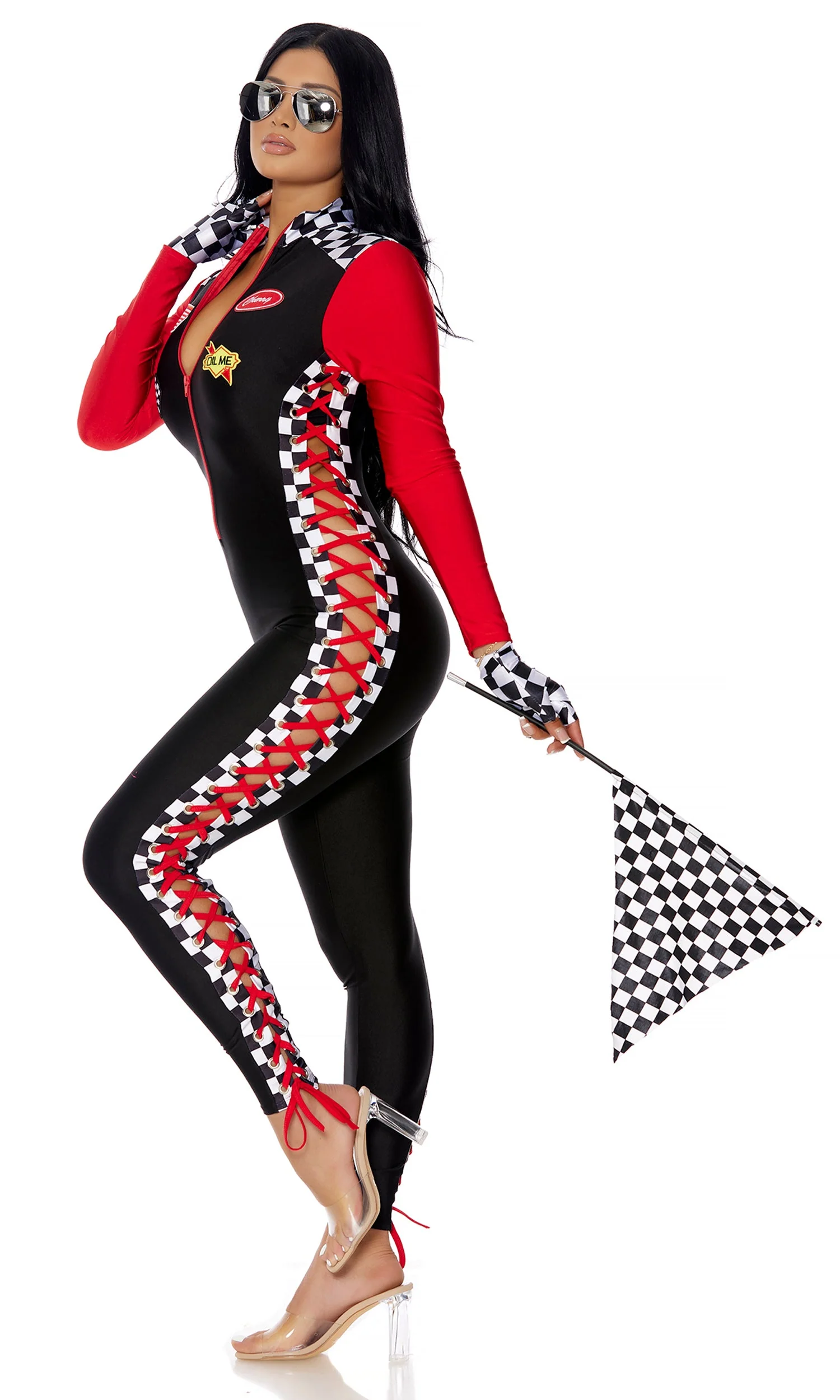Shift Gears 3-Piece Women's Sexy Racer Costume - Image 5