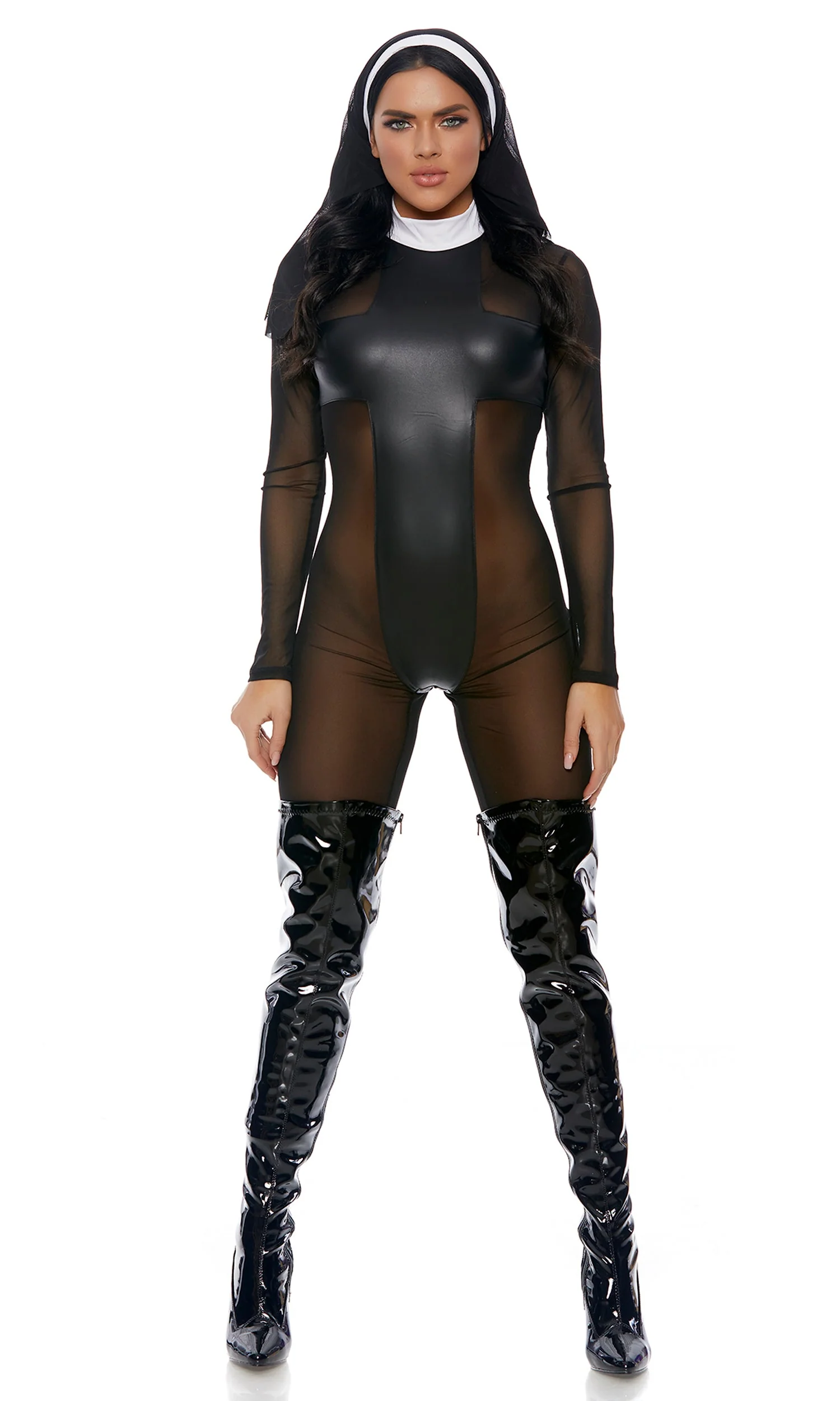 Sinful Sister 2-Piece Women's Sexy Nun Costume - Image 3