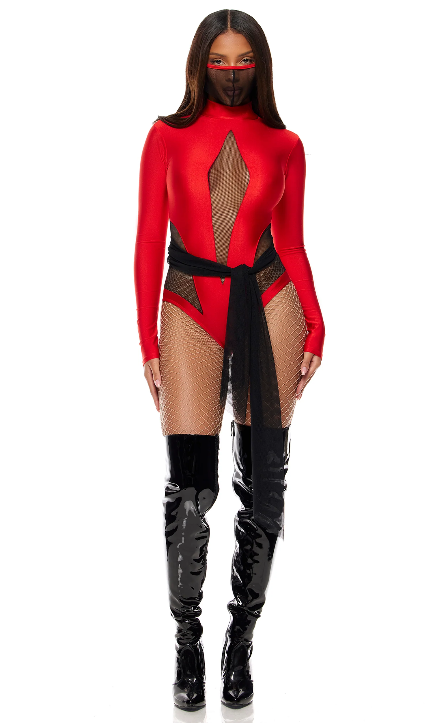 Slay Something 3-Piece Women's Sexy Ninja Costume - Image 4