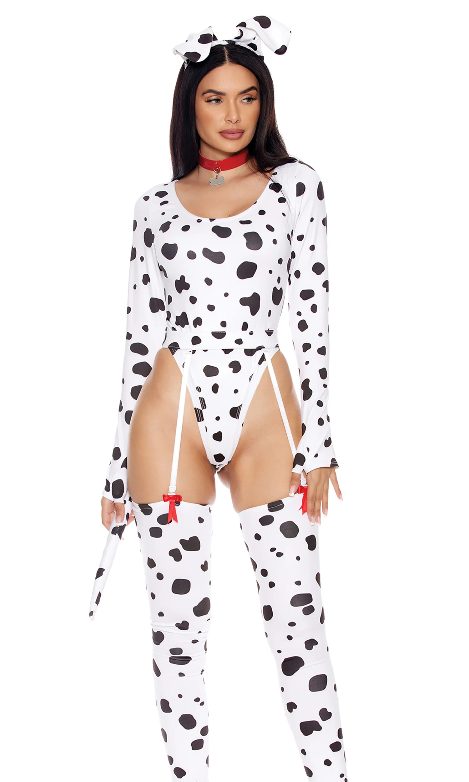Spot Me 5-Piece Women's Sexy Dalmatian Costume - Image 3