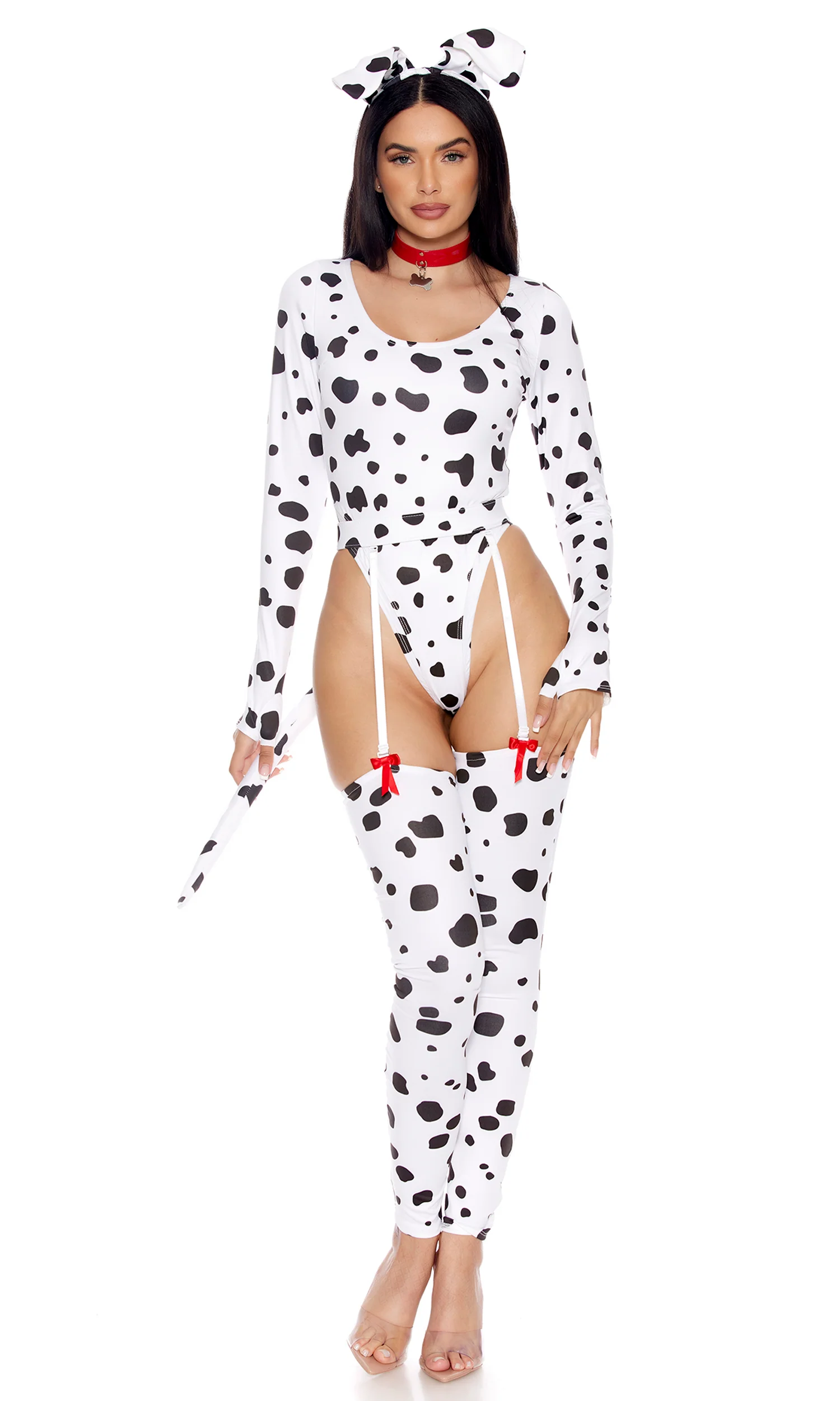 Spot Me 5-Piece Women's Sexy Dalmatian Costume - Image 4