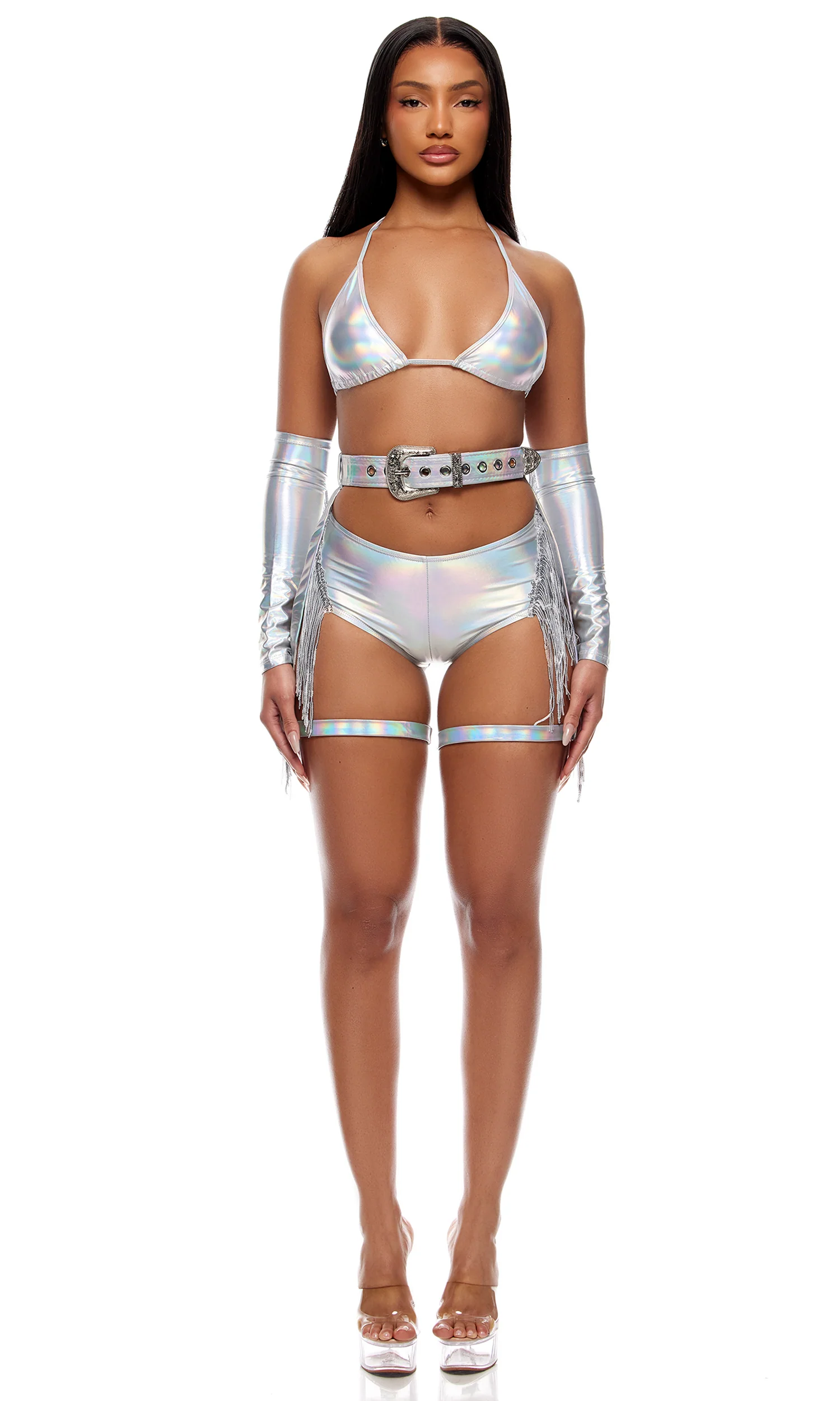 Spurs On 5-Piece Women's Sexy Cowgirl Costume - Image 5