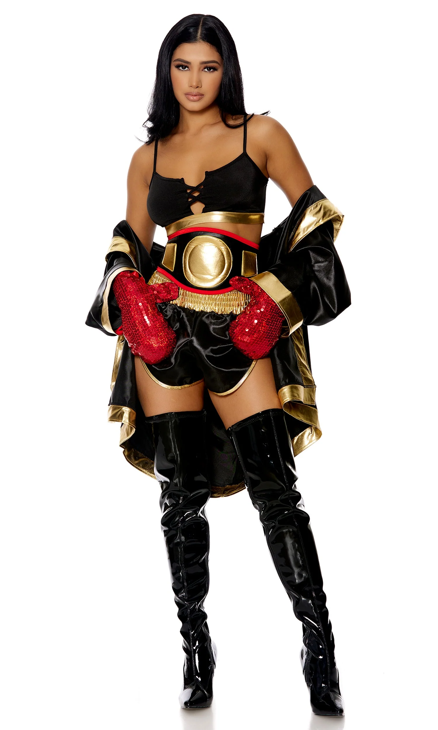 TKO 4-Piece Women's Sexy Boxer Costume - Image 4