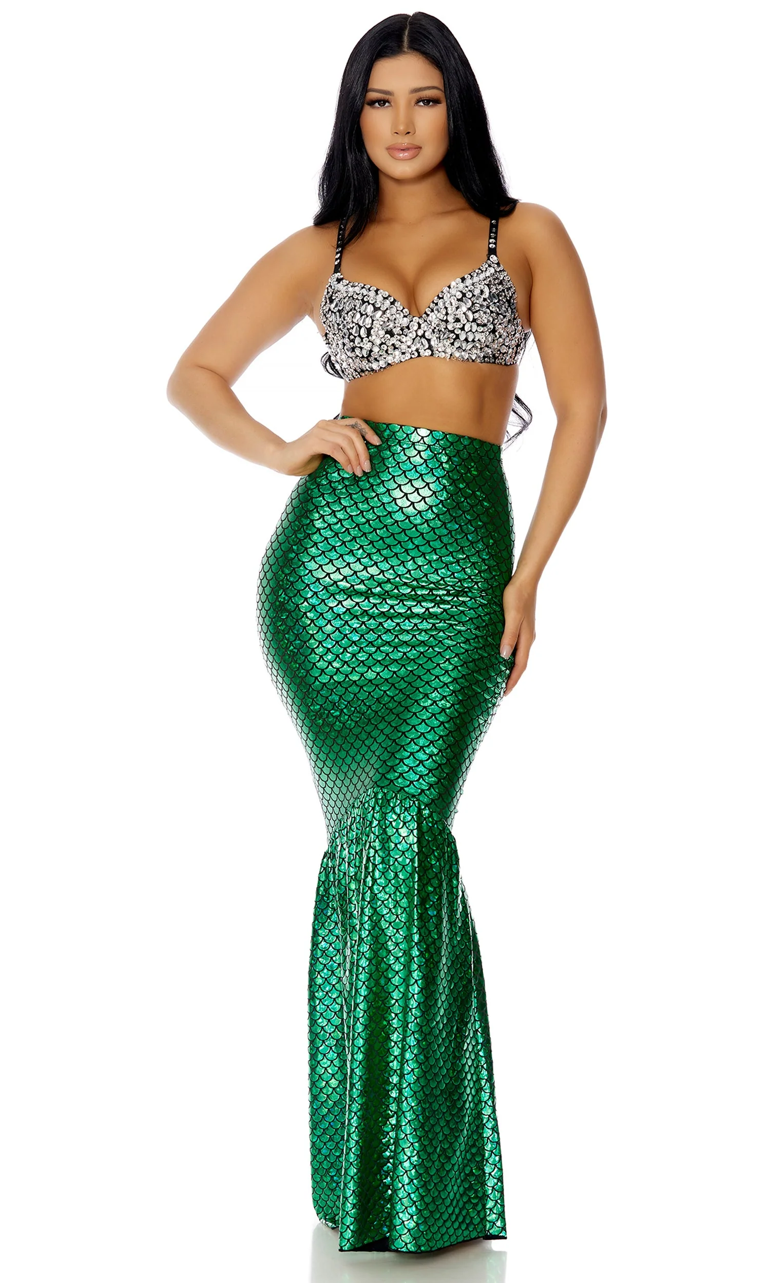 Under The Sea 2-Piece Women's Sexy Mermaid Costume - Image 3