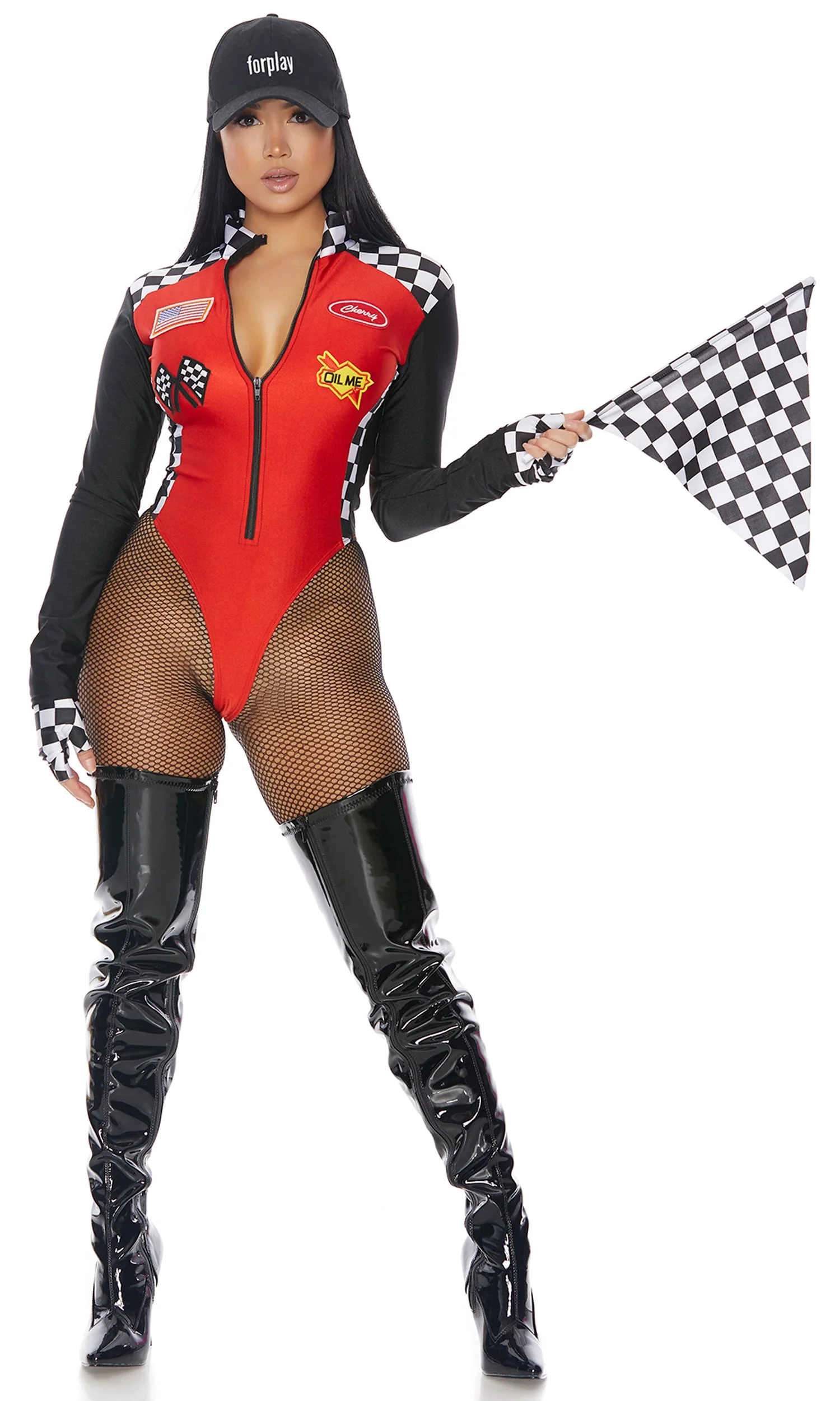 Wanna Race? 4-Piece Women's Sexy Racer Costume - Image 4