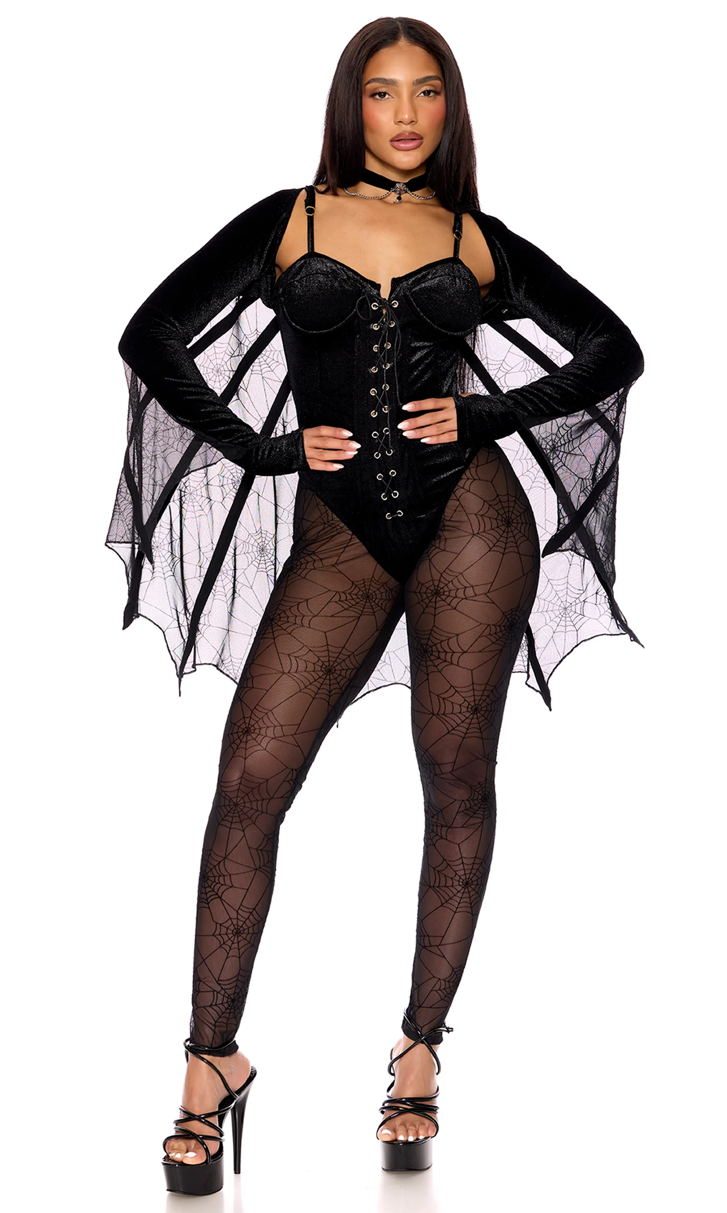 World Wide Web 4-Piece Women's Spider Costume - Image 3