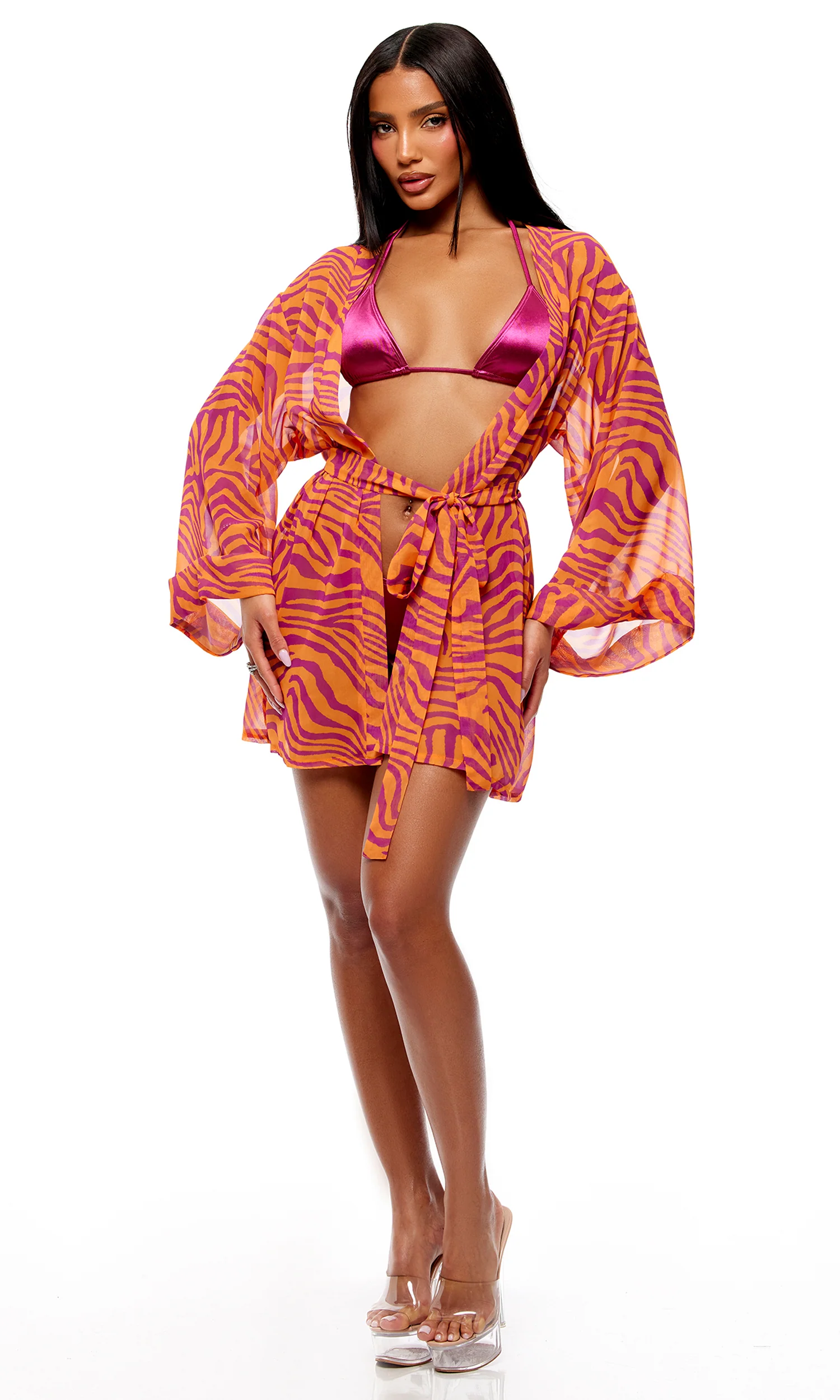 Yacht Party Triangle 2-Piece Bikini Set - Pink - Image 6